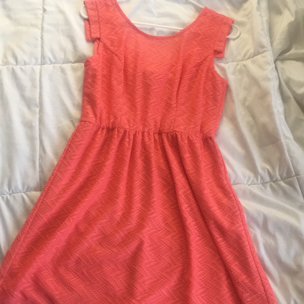 peach dress